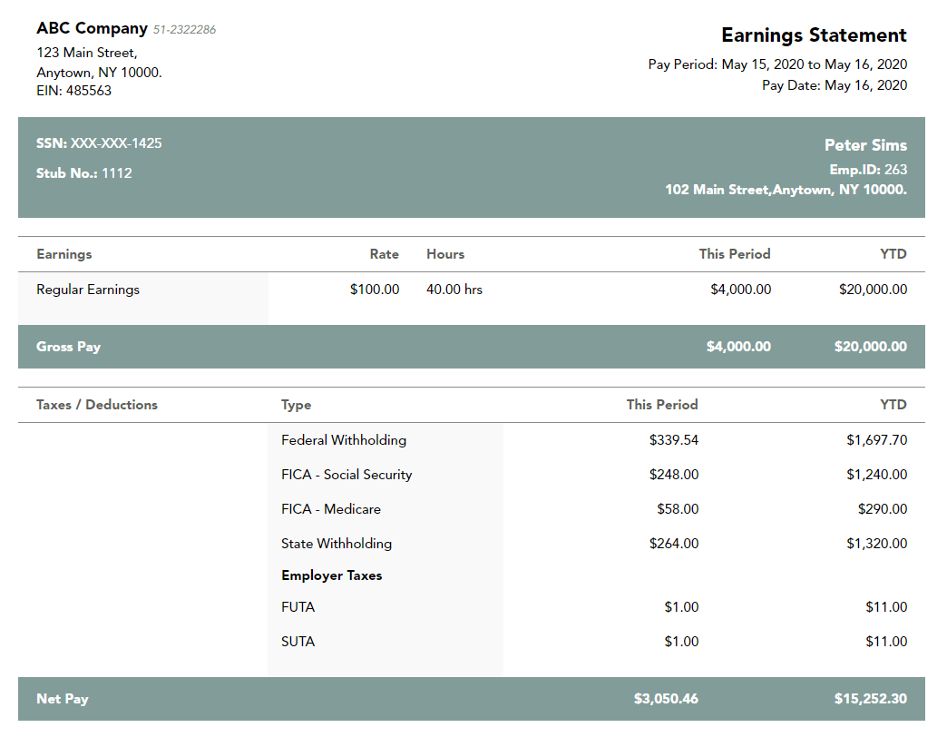 Free-Sycamore-paystub-template