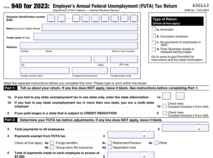 Form 940 For 2021