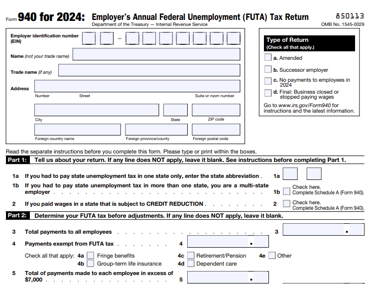 Form 940 For 2021