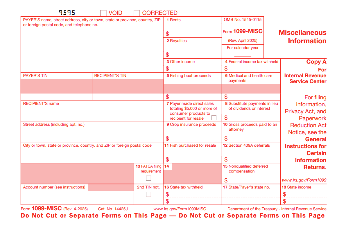 What Information is Needed to File Form 1099-MISC Online?
